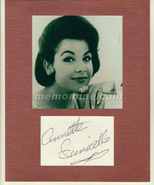 Funicello Annette Original Hand Signed 8x10 Display - Click Image to Close
